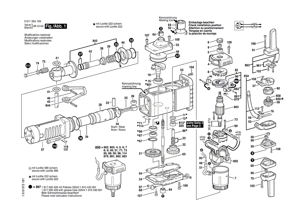 Bosch 11304 (0611304139) Parts List Bosch 11304 (0611304139) Repair