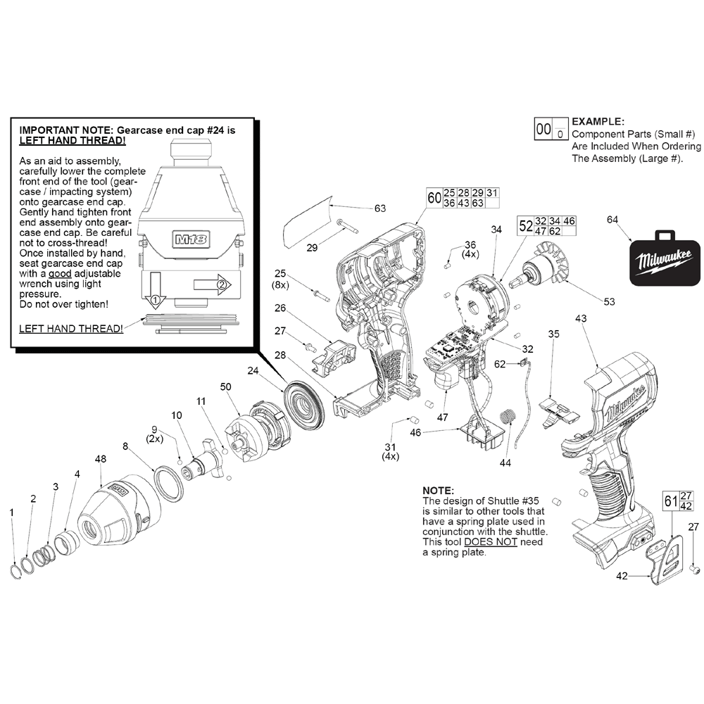Milwaukee 2750-20-(G41A) Parts List | Milwaukee 2750-20-(G41A) Repair