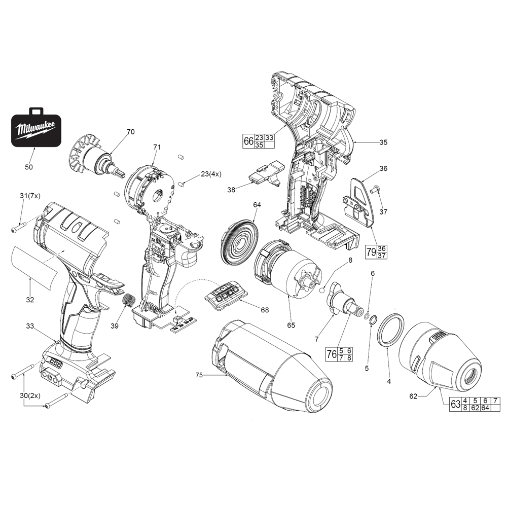 Milwaukee 275420(G77A) Parts List Milwaukee 275420(G77A) Repair