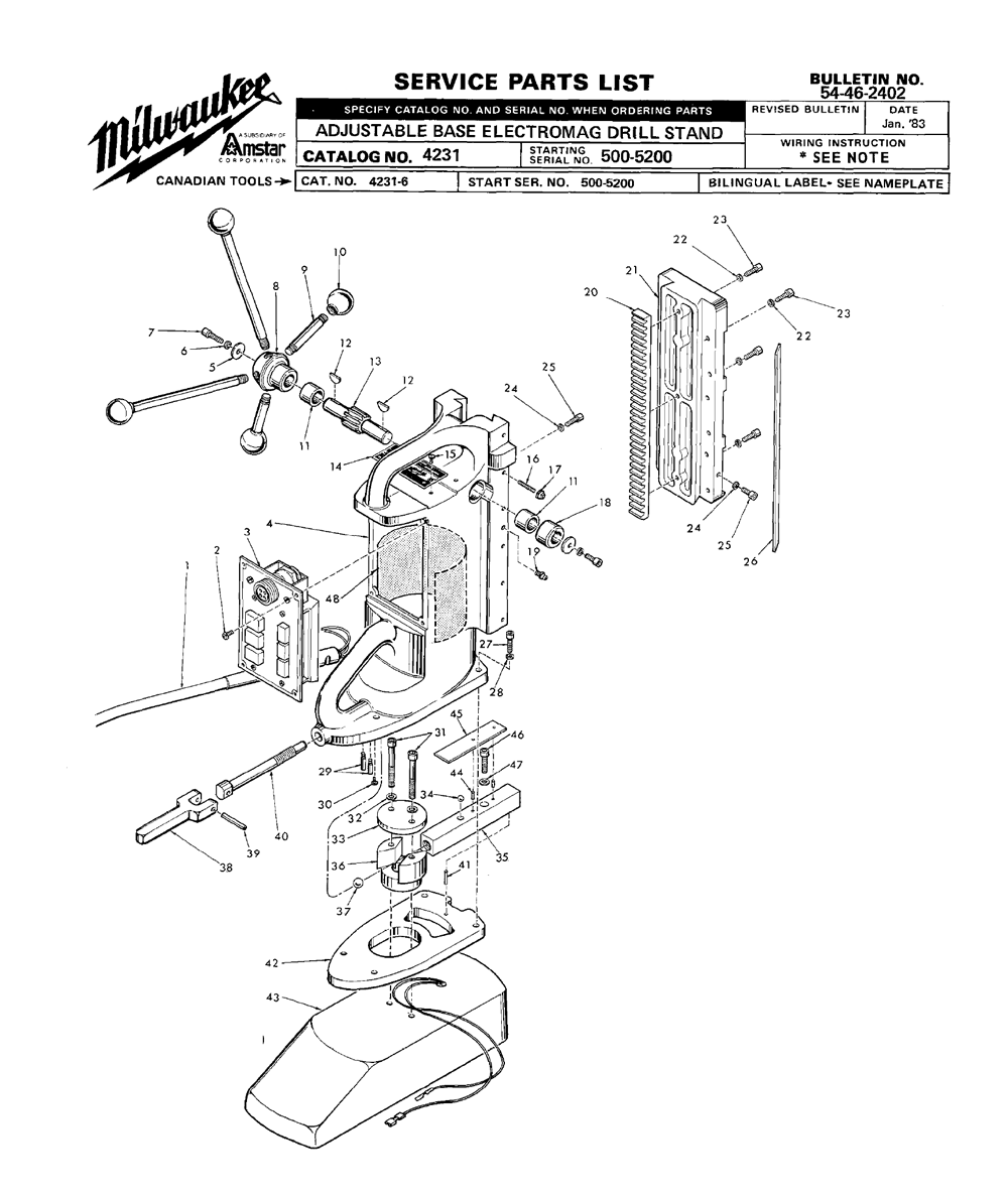 Milwaukee Drill Parts Diagram Free Wiring Diagram 