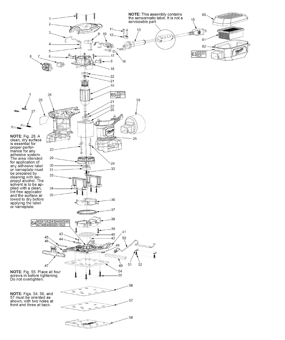 Milwaukee 603321(G65A) Parts List Milwaukee 603321(G65A) Repair