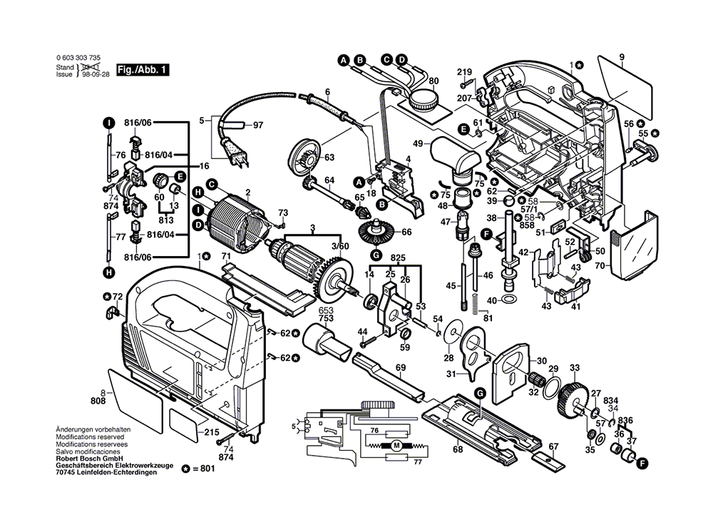 Bosch B4100 (0603303735) Parts List Bosch B4100 (0603303735) Repair