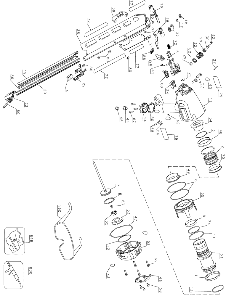 DeWalt D51822-Type-1 Parts List | DeWalt D51822-Type-1 Repair Parts