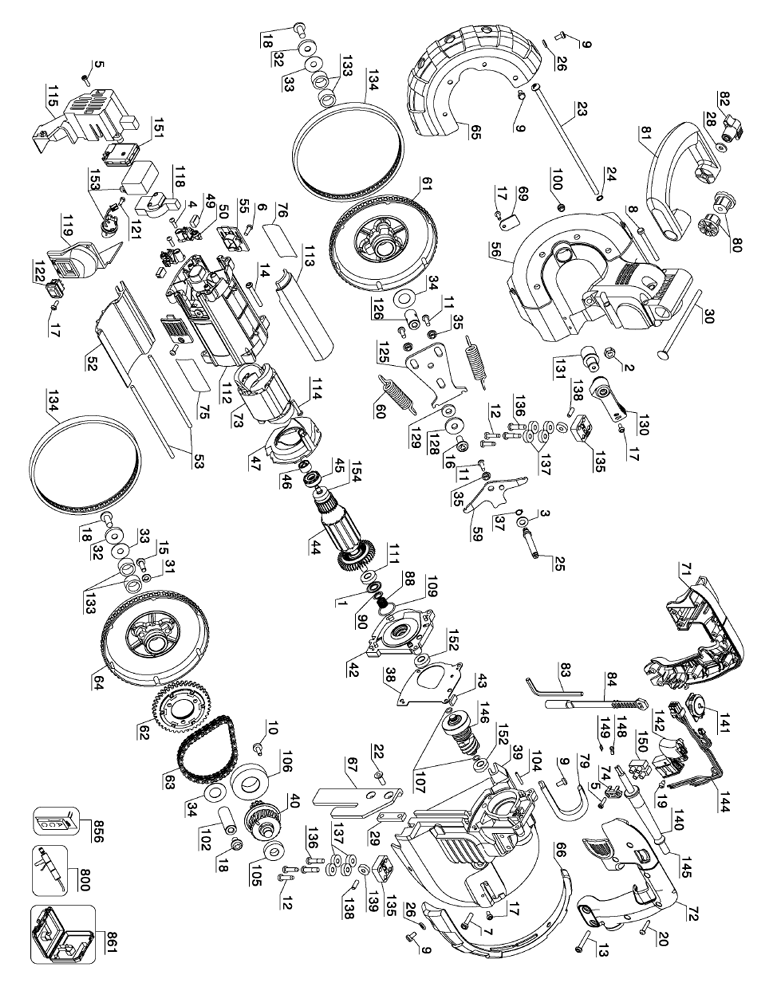 DeWalt DWM120Type1 Parts List DeWalt DWM120Type1 Repair Parts