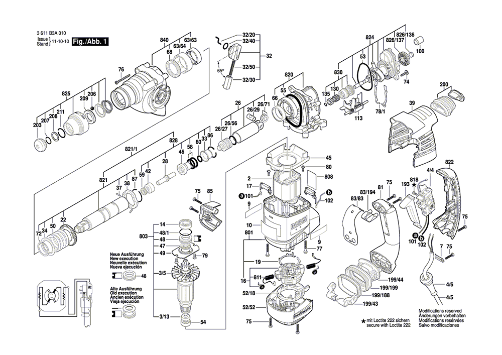 Bosch RH328VC (3611B3A011) Parts List Bosch RH328VC (3611B3A011
