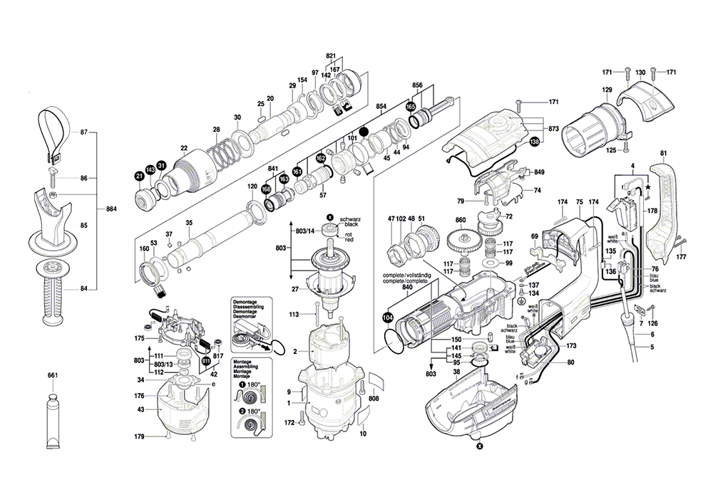 Bosch RH540M(3611B69010) Parts List Bosch RH540M(3611B69010) Repair