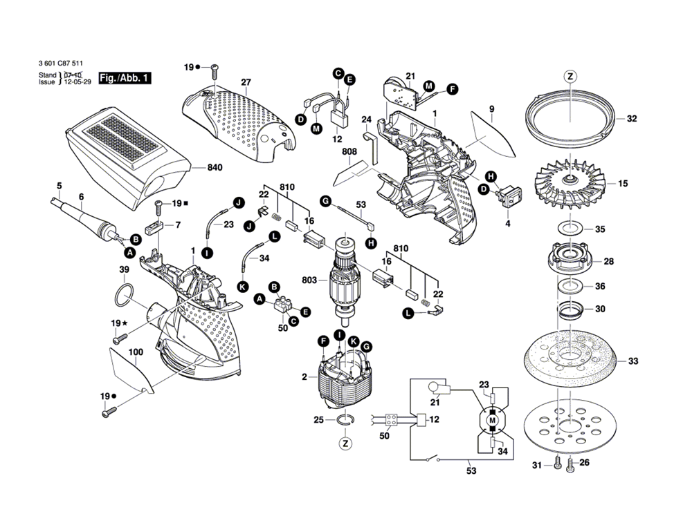 Bosch ROS20VS(3601C87511) Parts List Bosch ROS20VS(3601C87511