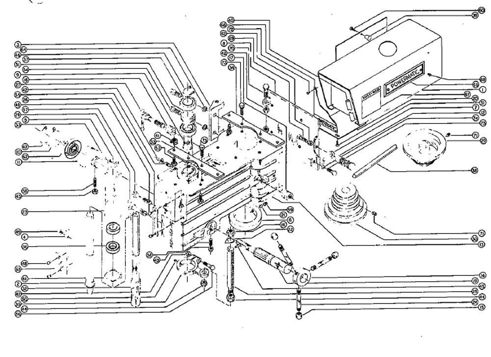 Drill Press Parts Manual 0512 POWERMATIC 1150 15" Var 