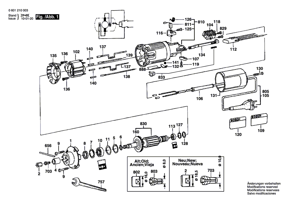 Buy Bosch 1210 (0601210034) Utility Die w/ 27,000 RPM & 1/4" Colet