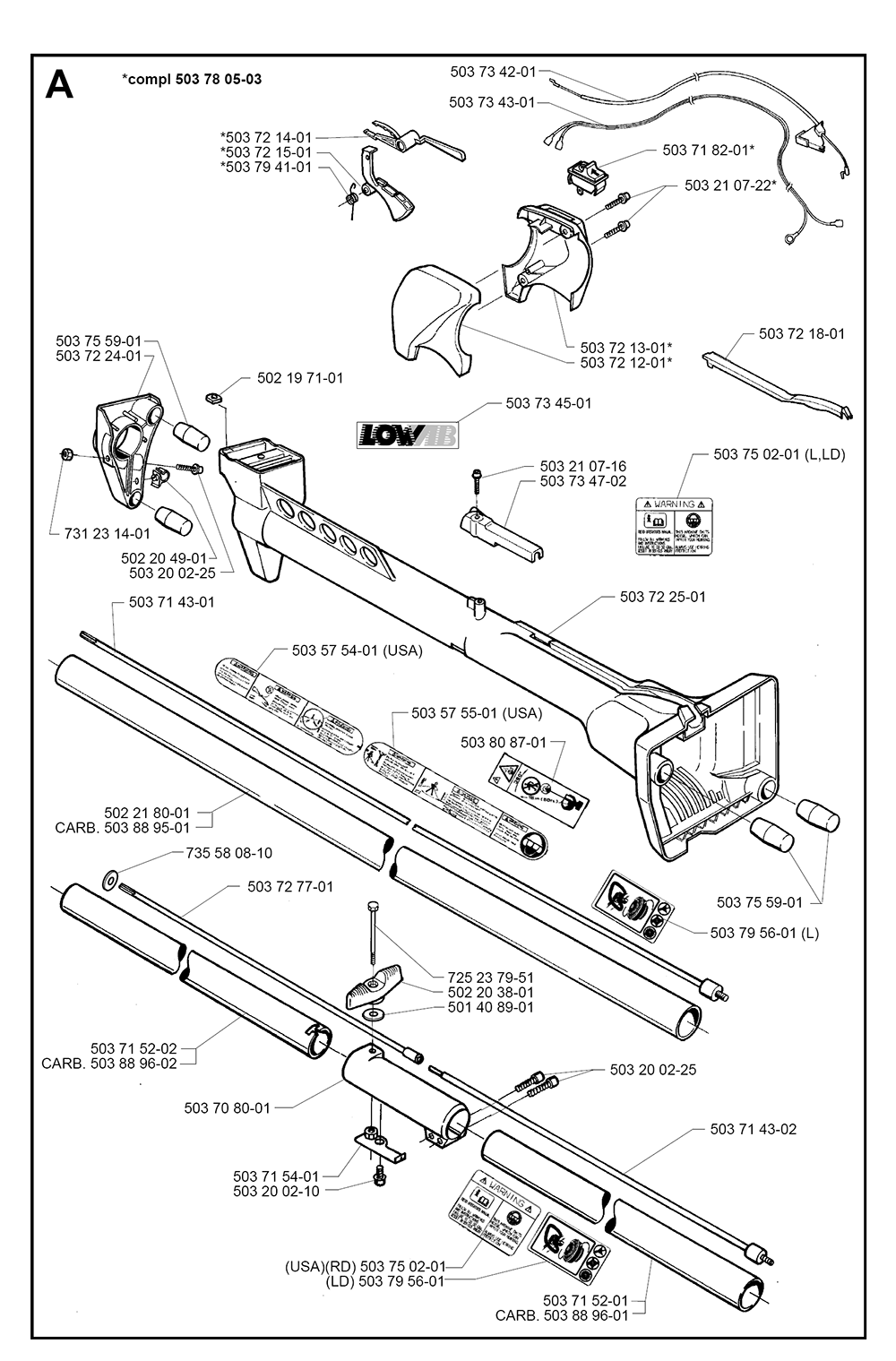 Buy Husqvarna 225 RJ-(I9600018) Replacement Tool Parts | Husqvarna 225 ...