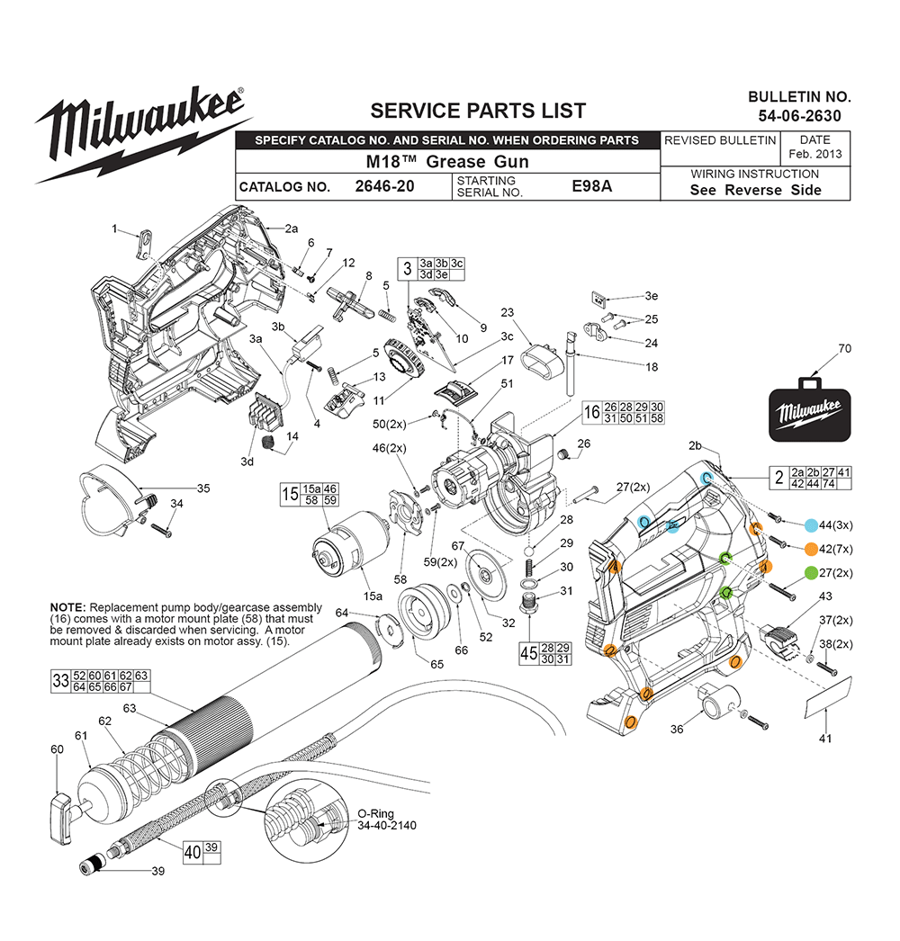 Milwaukee Replacement Parts Diagrams