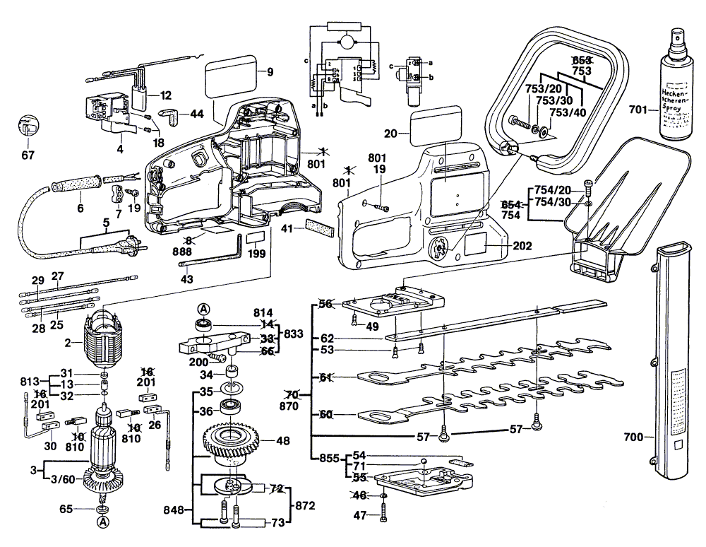 Buy Bosch 3221(0603221434) 18" Hedge Trimmer Replacement Tool Parts