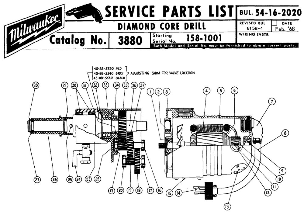 Milwaukee 2646-20 Parts Breakdown