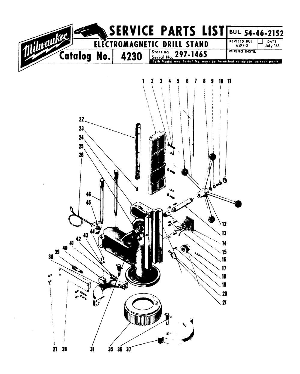 Milwaukee 4230(2971465) Parts List Milwaukee 4230(2971465) Repair