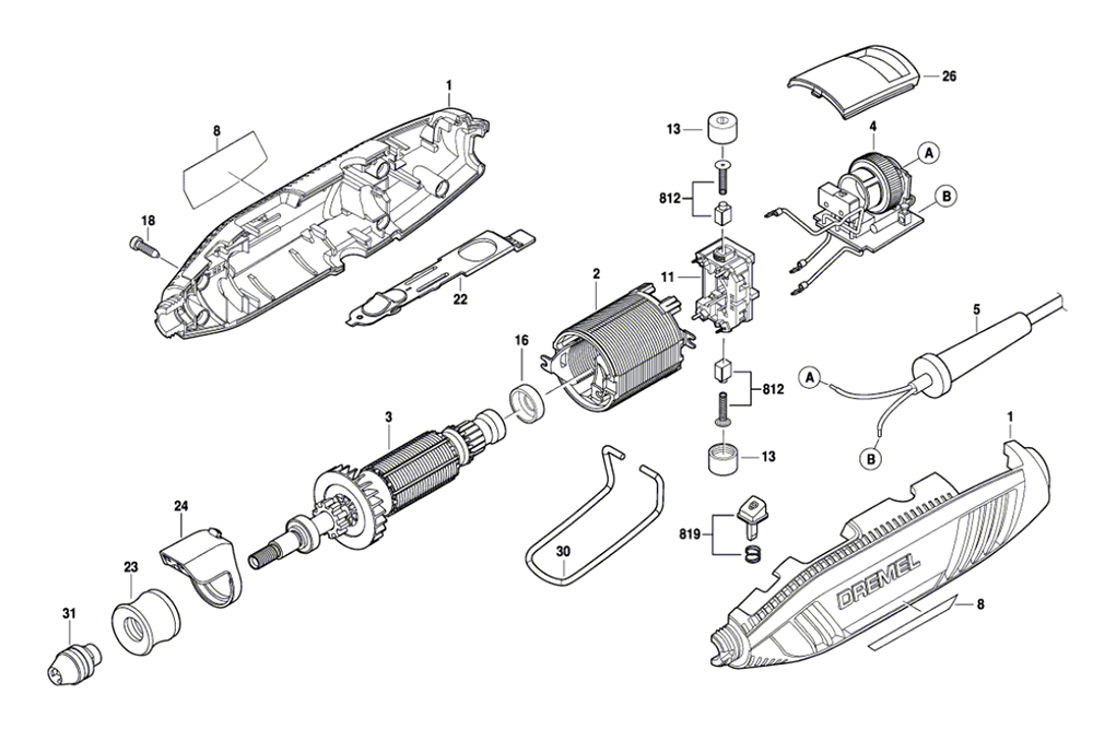 Buy Dremel 4300540(F013430000) Replacement Tool Parts Dremel 4300540(F013430000) Diagram