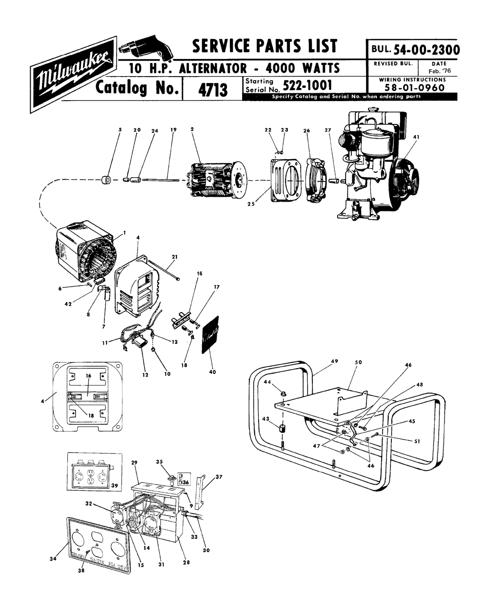 Milwaukee 4713(5221001) Parts List Milwaukee 4713(5221001) Repair
