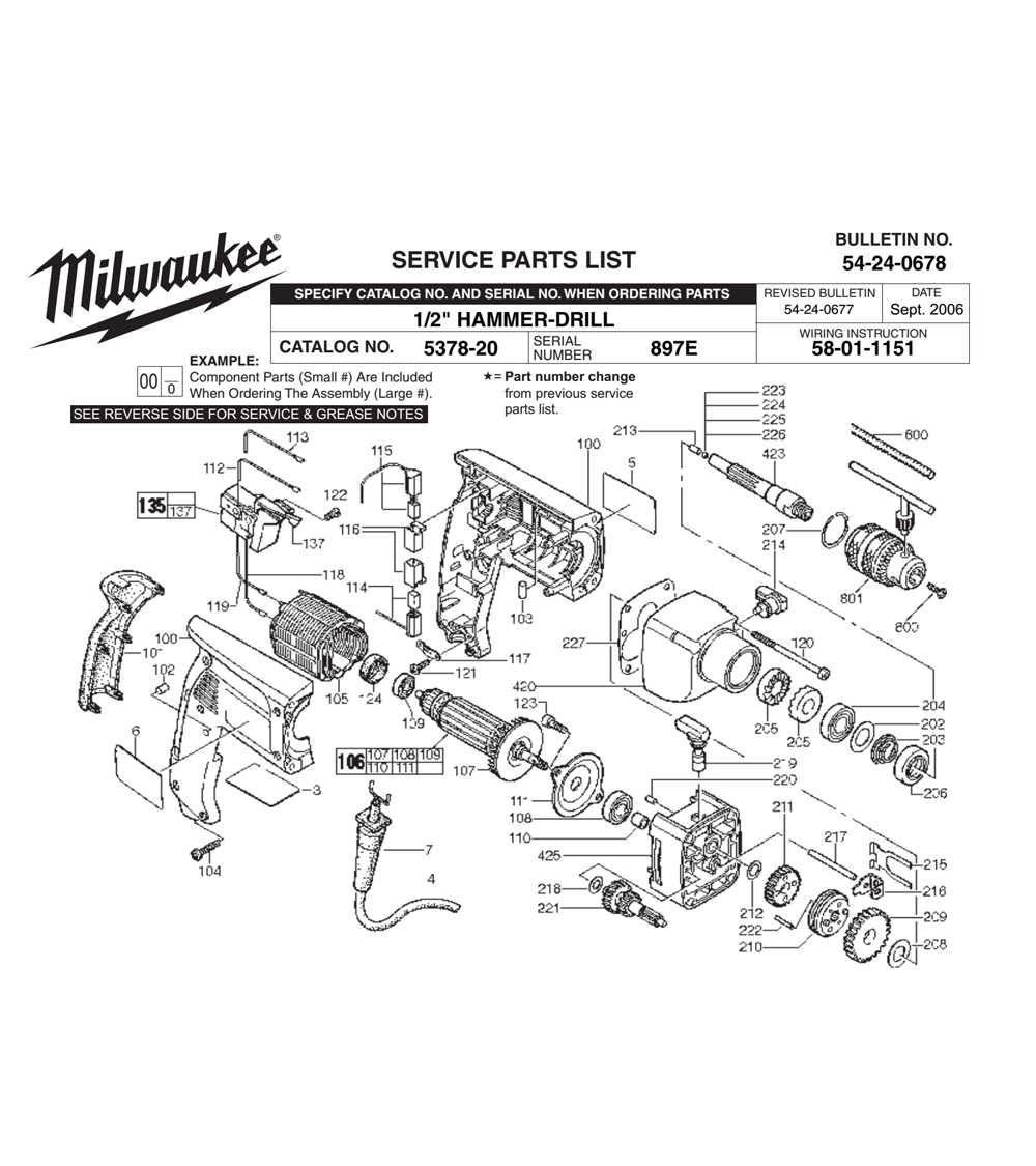 Buy Milwaukee 537820(897E) 1/2 Inch Pistol Grip , 2Speed Replacement