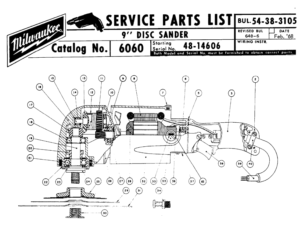 Milwaukee 6060(4814606) Parts List Milwaukee 6060(4814606) Repair