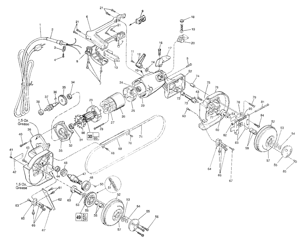 Milwaukee 6236(769D) Parts List Milwaukee 6236(769D) Repair Parts
