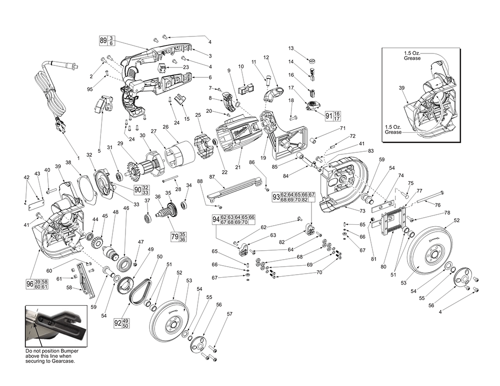 Milwaukee 6236N(C06A) Parts List Milwaukee 6236N(C06A) Repair Parts