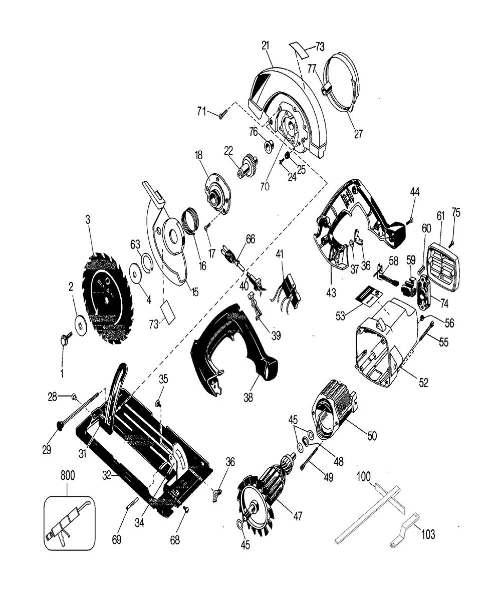 Black And Decker 7308 01 Type 4 Parts List Black And Decker 7308 01   7308 01 BlackandDecker T4 PB 