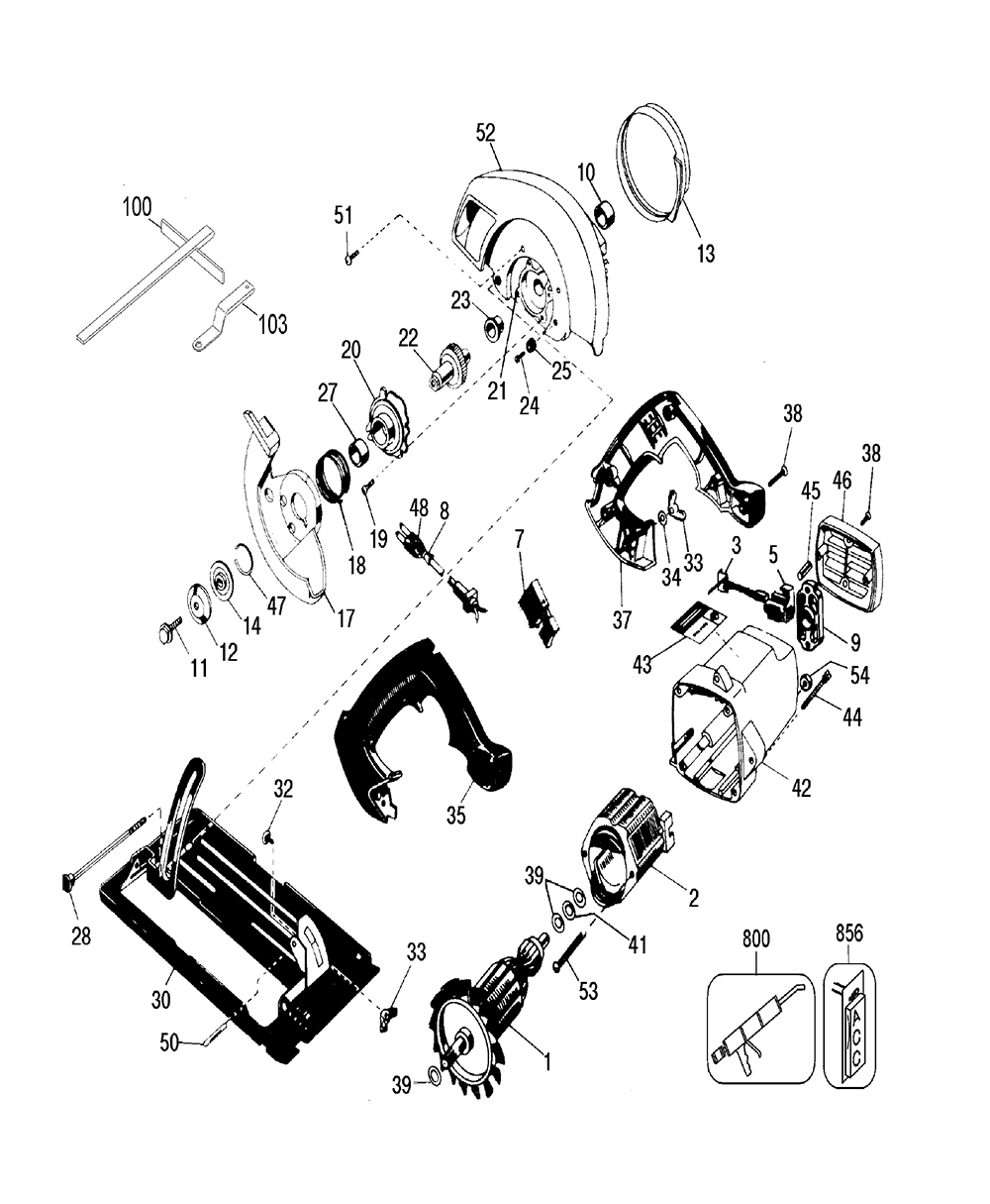 Black and Decker 7391 Parts List and Diagram - Type 4