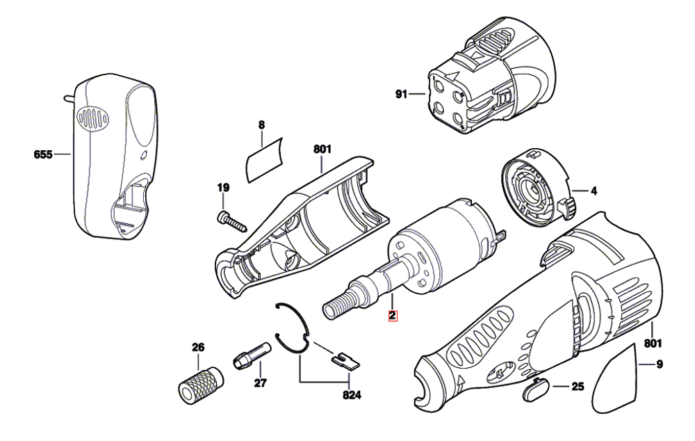 Dremel 750 (F013075003) Parts List Dremel 750 (F013075003) Repair Parts OEM Parts with