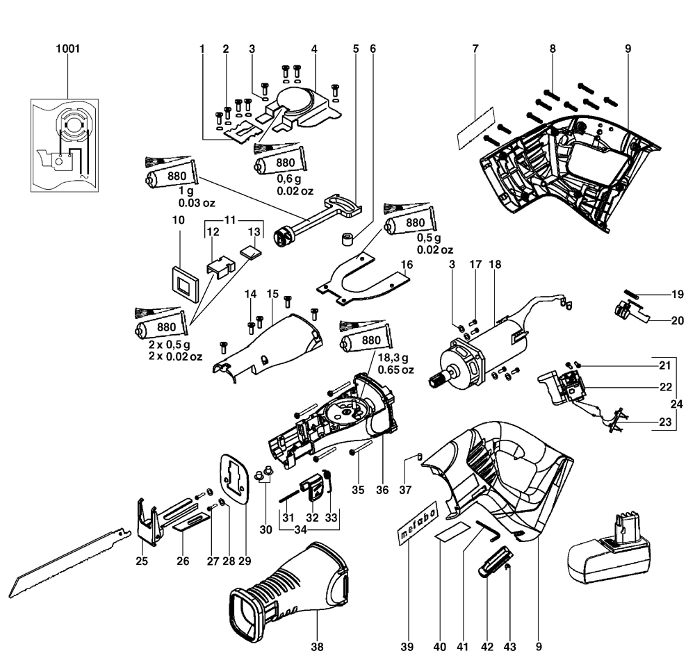 Metabo ASE18(02169420) Parts List Metabo ASE18(02169420) Repair