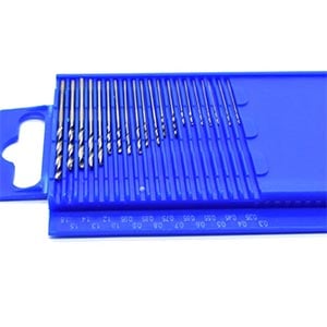 Big Horn 19200 20 piece Tiny Small Drill Bits #61-80, Numbered Sizes High Speed Steel (HSS) Wire Gaug