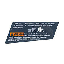 Bosch 1601106069 Nameplate