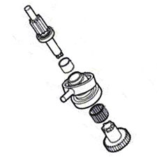 Bosch 1-617-000-884 Toothed Shaft