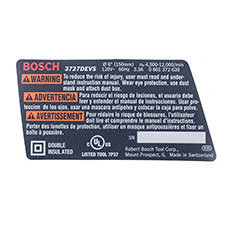 Bosch 2-601-115-656 Nameplate