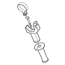 Bosch 2 602 025 062 Replaced by 1612025049 - Auxiliary Handle Ø 70 Mm, M8