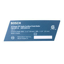 Bosch 2610009732 Nameplate (service Label)