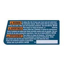 Bosch 2610945333 Warning Label