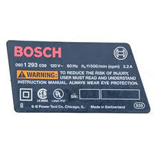 Bosch 2-610-994-077 Nameplate