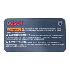 Bosch 2610994183 Warning Label