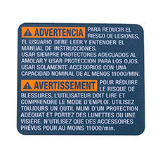 Bosch 3601119229 Warning Plate