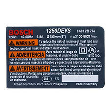 Bosch 3-601-119-429 Nameplate