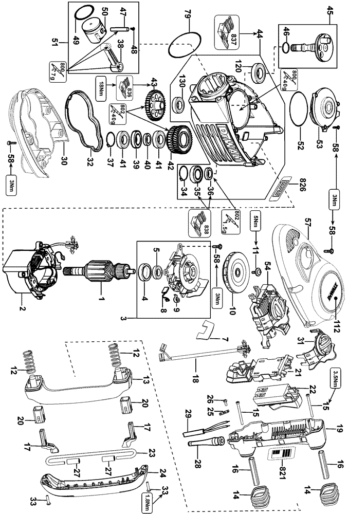 DeWalt D25901K Parts List | DeWalt D25901K Repair Parts | OEM Parts ...