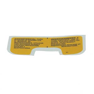 DeWalt N238200 Label Warning Tri-li