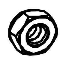 Duo-Fast 404325 Nut/stop-hex 8/32 10 Pk