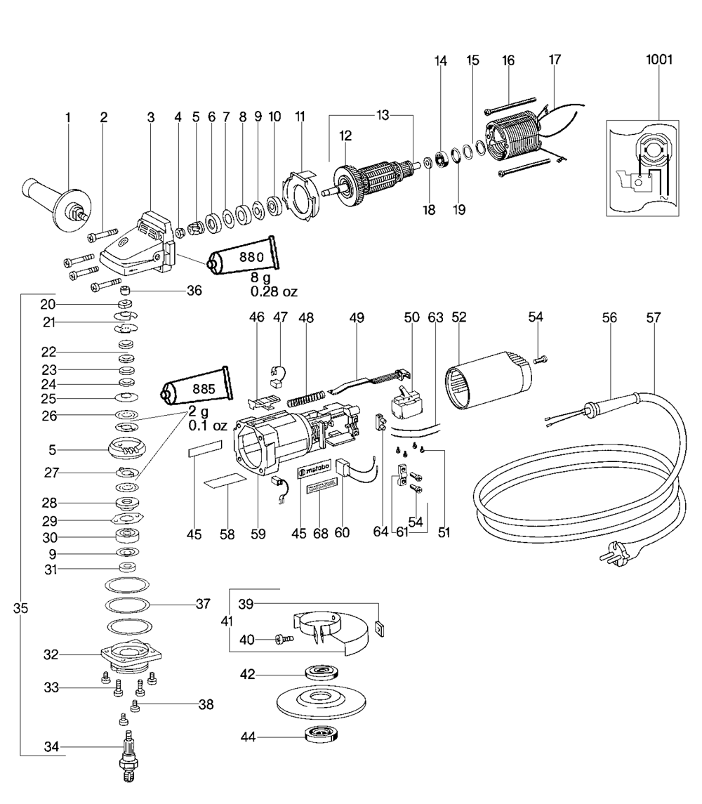 Buy Metabo EW7126SQuick(607026420) Replacement Tool Parts Metabo