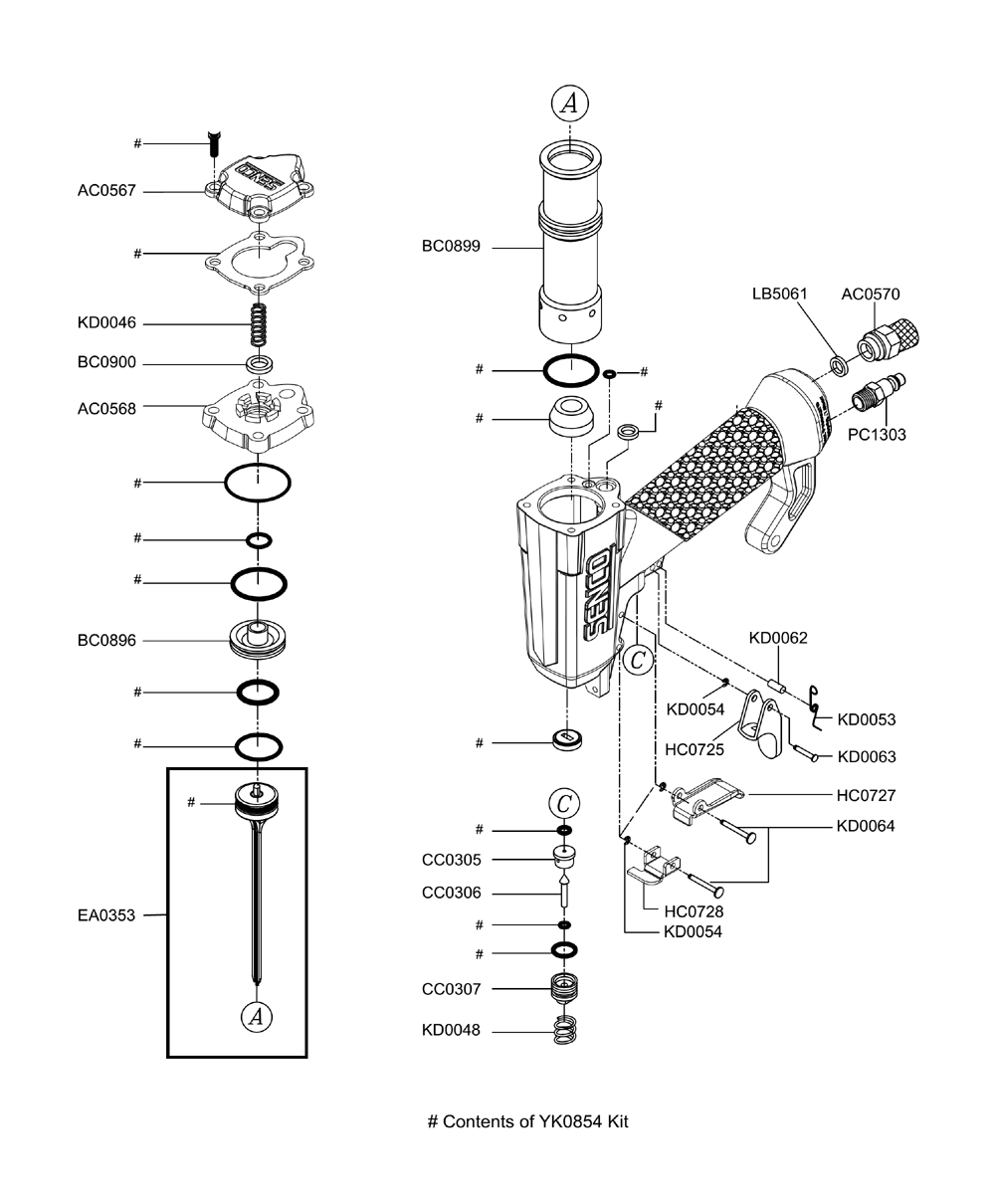 Senco Finishpro 35 Parts List