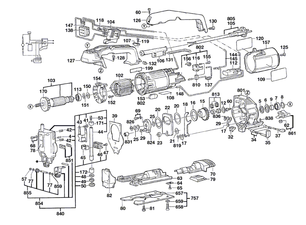 Buy Bosch GST60PBAE(0601581934) Replacement Tool Parts Bosch GST