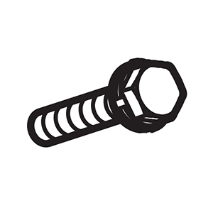 Hitachi 309357 Bolt (w/washers) M8X25 (black)