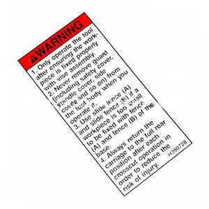 Hitachi 310879 Warning Label (b) C10FS