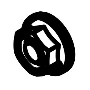 Hitachi 329934 Flange Nut M6