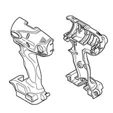 Hitachi 330090 Housing (a).(b)set (green)