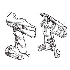 Hitachi 332-039 Housing (a).(b) Set (green)